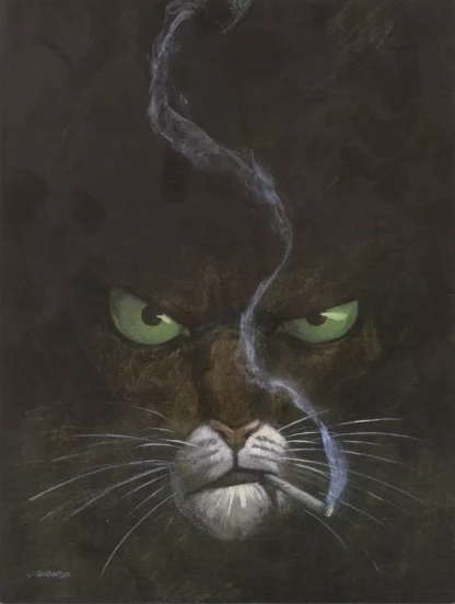 Affiche offset Blacksad Cigarette fumante Juanjo Guarnido