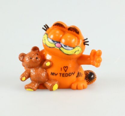 Garfield avec un nounours, I love my teddy !