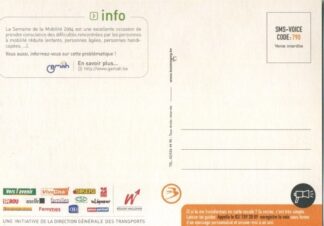 Gaston Lagaffe : Carte postale publicitaire : La semaine de la mobilité 2004
