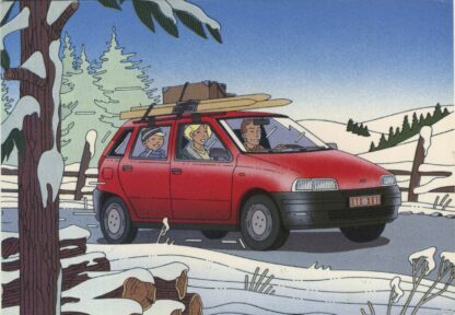 Goffin, Carte postale publicitaire, Fiat Punto