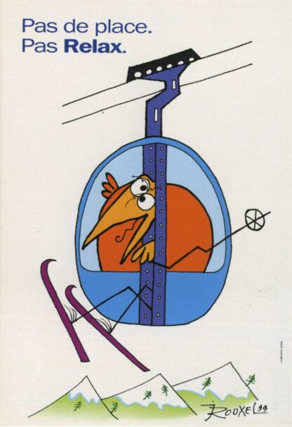 Les Shadok pour Peugeot : 'Pas de place, pas relax' Carte publicitaire