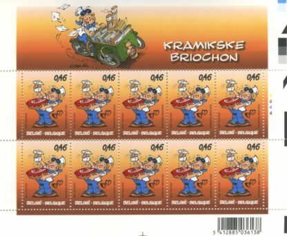 Planche de 10 timbres, Briochon