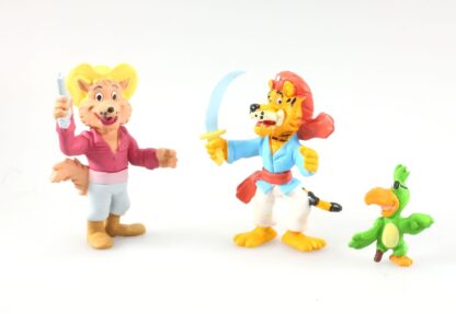 Sandokan son perroquet et Lord Guillonk : Figurine en plastique