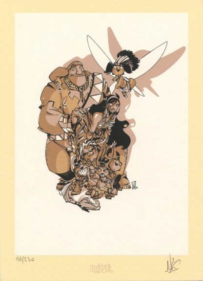 Kéramidas, Luuna, Ex-libris sérigraphié signé, Luuna et co