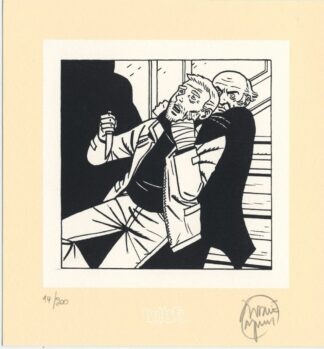 Taymans, Assassine, Ex-libris sérigraphié signé, Etranglement
