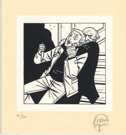 Taymans, Assassine, Ex-libris sérigraphié signé, Etranglement