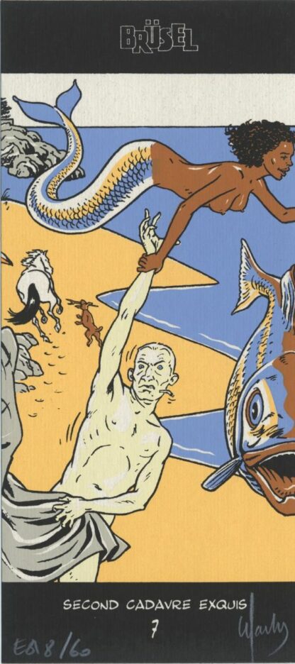 Warnauts, Ex-libris sérigraphié signé, Sirène