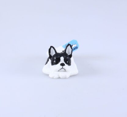 Chien, Bouledogue, Figurine en plastique, Bouledogue couché