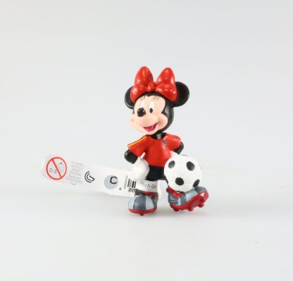 Minnie en tenue de foot vareuse rouge Figurine en plastique Disney