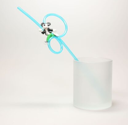 Mickey en habits verts Paille et Figurine en plastique Disney