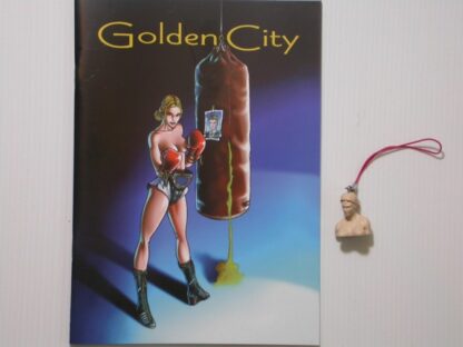 Malfin, Pecqueur, Golden City, Porte-clés en résine Buste d' Amber avec Livret signé