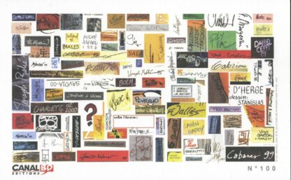 Collectif, Ex-Libris offset Canal Bd N° 100, Signatures