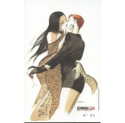 Marini, Dufaux, Rapaces, Ex-libris offset Canal Bd N° 83, Le baiser