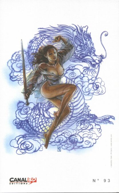 Puech, L'immortel, Ex-Libris offset Canal Bd N° 93, Femme avec une épée