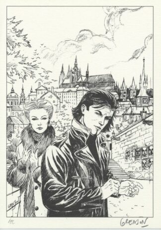 Grenson, Niklos Koda, Ex-libris offset signé, Les quais
