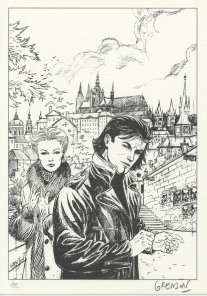 Grenson, Niklos Koda, Ex-libris offset signé, Les quais