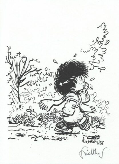 Walthery, Ex-libris offset signé, Le P'tit Bout de Chique