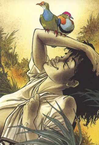Frank Pé, Broussaille, Carte postale, Fille heureuse dans la nature