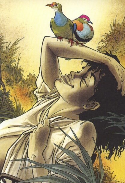 Frank Pé, Broussaille, Carte postale, Fille heureuse dans la nature