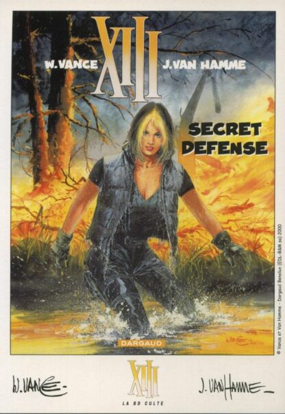 XIII Carte postale publicitaire Secret défense