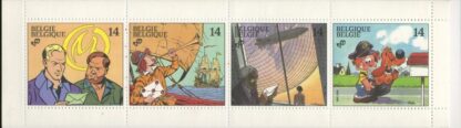 Blake et Mortimer (Jacobs), Cori (Bob de Moor), Les Citées Obscures (Schuiten), Boule et Bill (Roba), Timbre,