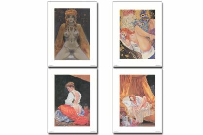 Manara Lot de 4 Affiches offset Pin-up