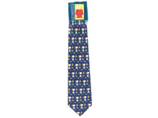 Cravate Snoopy aviateur bleu marine
