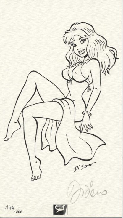 Pin-up à la serviette n&b