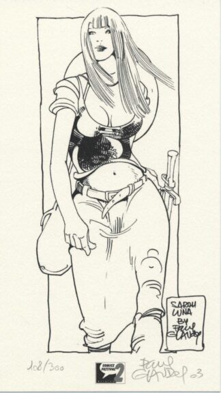 Sarah Luna : Ex-libris signé par Glaudel