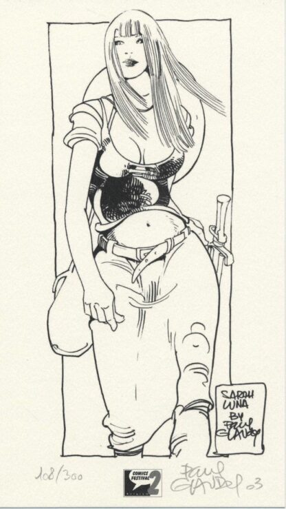Sarah Luna : Ex-libris signé par Glaudel
