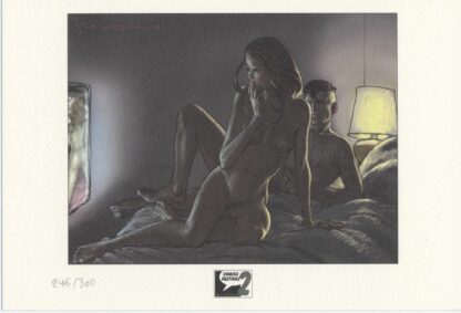 Von Gotha, Ex-libris offset, Couple nu sur un lit