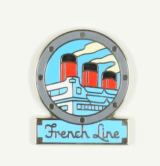 Pin's paquebot French Line - 3 cheminées (bleu) par Corner