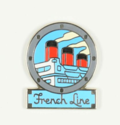 Pin's paquebot French Line - 3 cheminées (bleu) par Corner