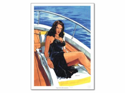 Femme sur bateau