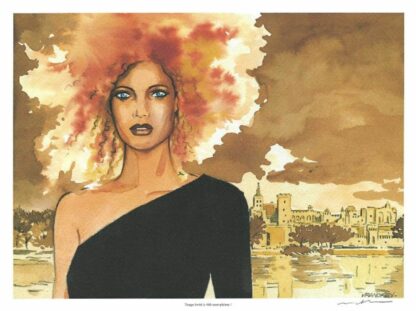 Vrancken, IRS, Ex-libris offset signé, Femme rousse