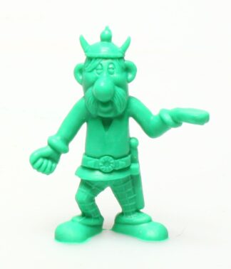 Uderzo, Astérix et obélix, Mini figurine en pvc, Porteur de pavois (casque avec cornes / vert foncé)