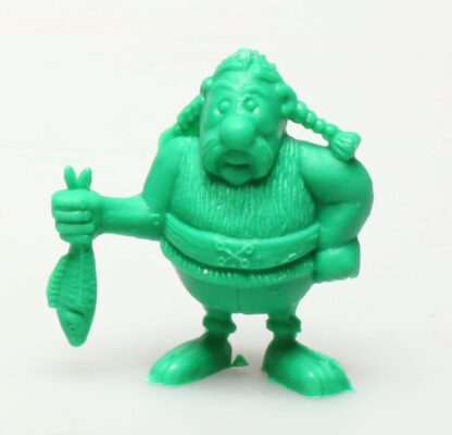 Uderzo, Astérix et obélix, Mini figurine en pvc, Ordralphabétix tenant un poisson (vert foncé)