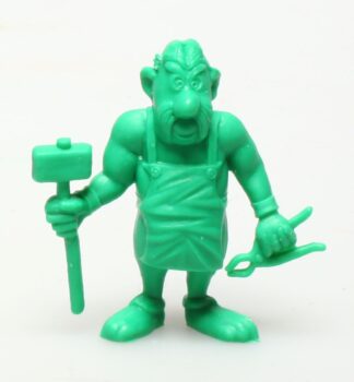 Uderzo, Astérix et obélix, Mini figurine en pvc, Cétautomatix avec marteau et pince (vert foncé)