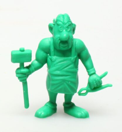 Uderzo, Astérix et obélix, Mini figurine en pvc, Cétautomatix avec marteau et pince (vert foncé)