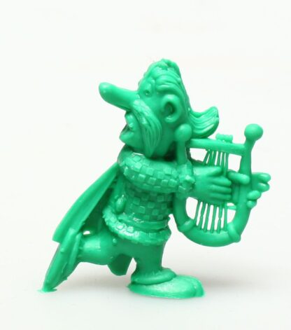 Uderzo, Astérix et obélix, Mini figurine en pvc, Assurancetourix jouant de la lyre (vert foncé)