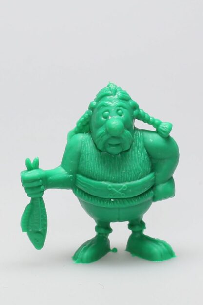 Uderzo, Astérix et obélix, Mini figurine en pvc, Ordralphabétix tenant un poisson (vert clair)