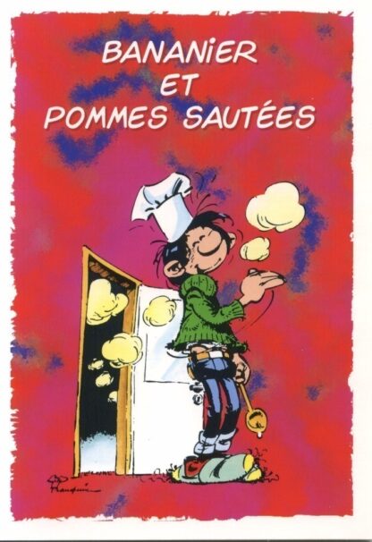 Gaston Lagaffe Carte de Voeux ! Bananier et pommes sautées !