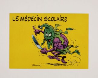 Franquin, Carte postale, Au bahut : le médecin scolaire