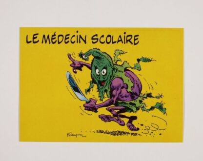 Franquin, Carte postale, Au bahut : le médecin scolaire