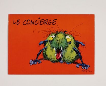 Franquin, Carte postale, Au bahut : le concierge