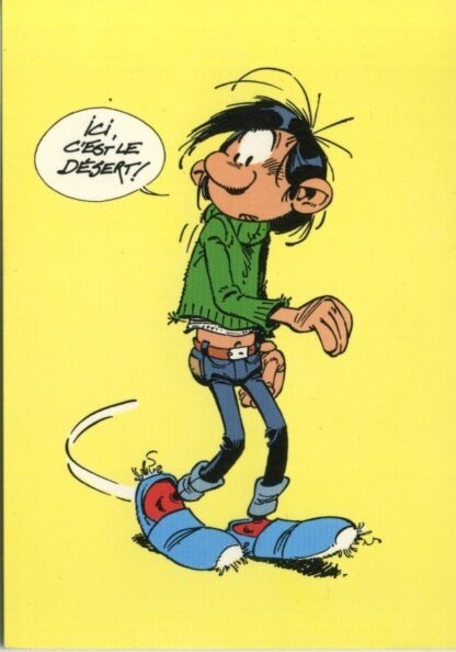 Gaston Lagaffe : Carte postale : Ici, c'est le désert !