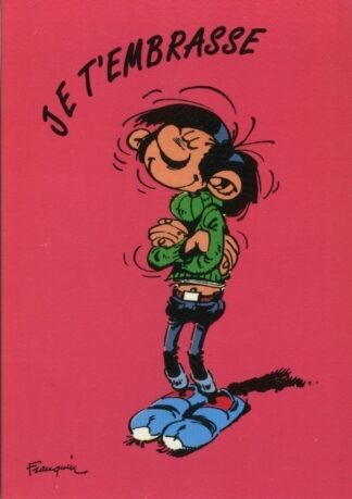 Gaston Lagaffe : Carte postale : Je t'embrasse