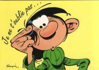 Gaston Lagaffe : Carte postale : Je ne t'oublie pas...