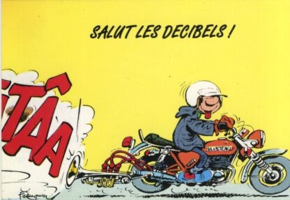 Gaston Lagaffe : Carte postale : Salut les décibels !