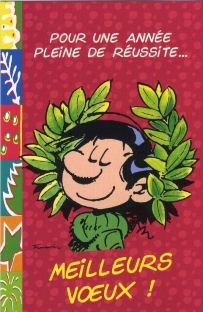 Gaston Lagaffe, Carte postale, Meilleurs Voeux ! Pour une année pleine de réussite...